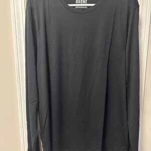 Rhone Men's Black Long Sleeve Modino wool Tee. NWT size Large